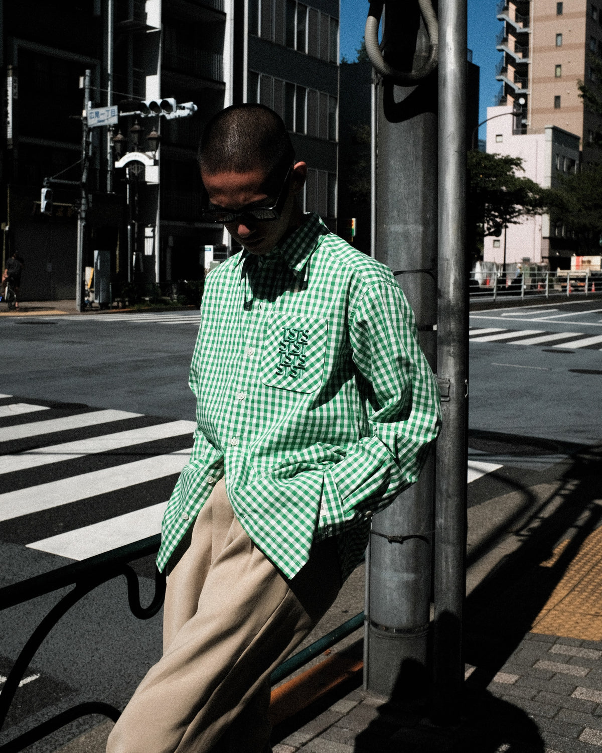TSTS / TSTS GINGHAM SHIRT GREEN GINGHAM