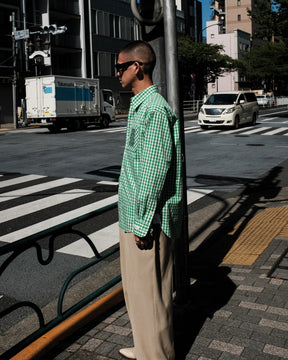 TSTS / TSTS GINGHAM SHIRT GREEN GINGHAM