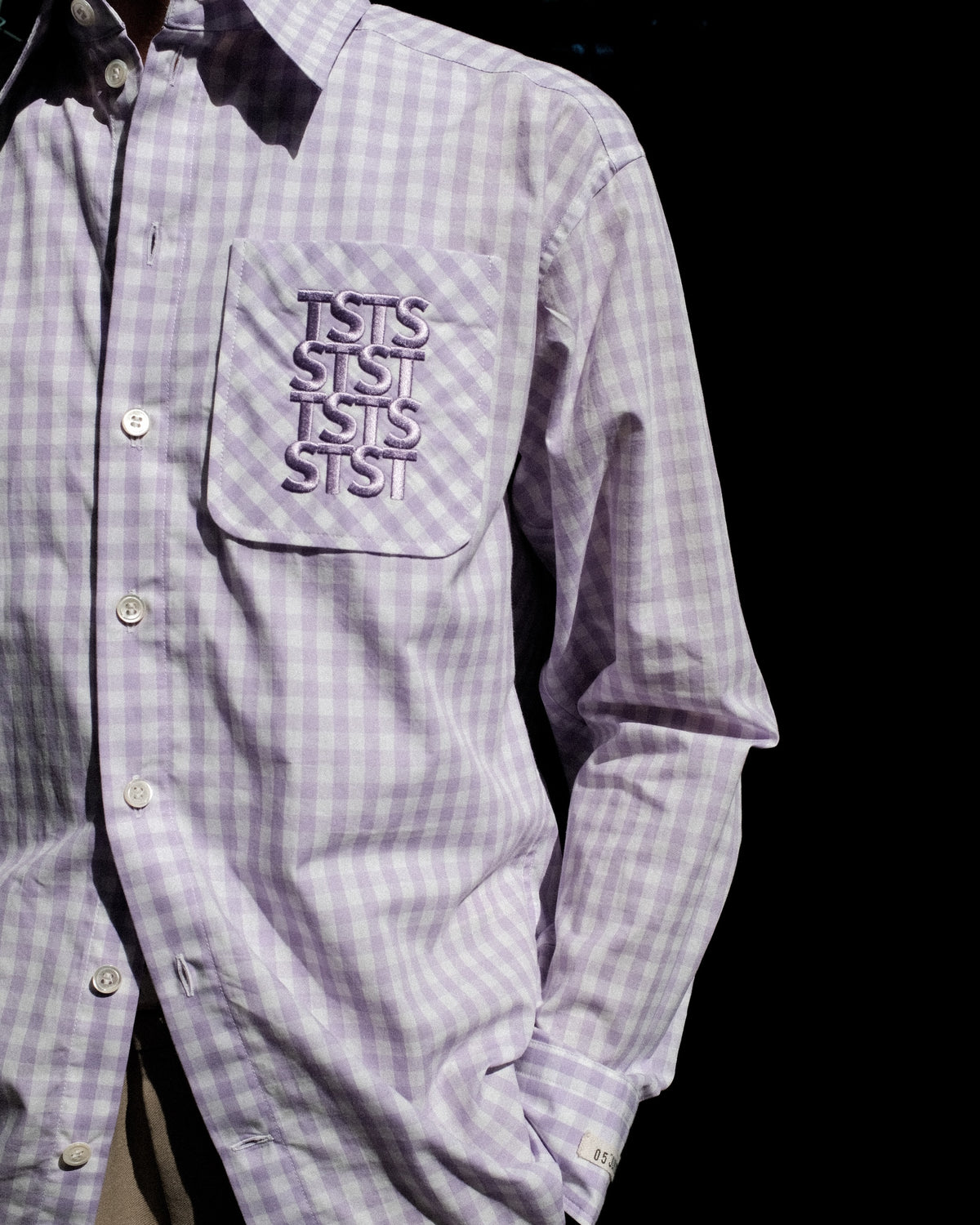 TSTS / TSTS GINGHAM SHIRT LIGHT PURPLE GINGHAM
