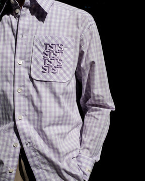TSTS / TSTS GINGHAM SHIRT LIGHT PURPLE GINGHAM
