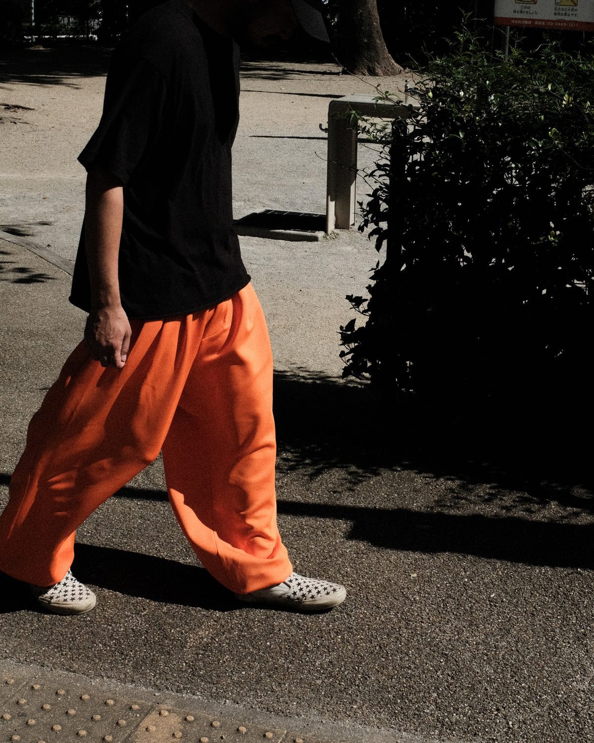 ROTOL / Smooth Jersey Triple Tuck pants ORANGE