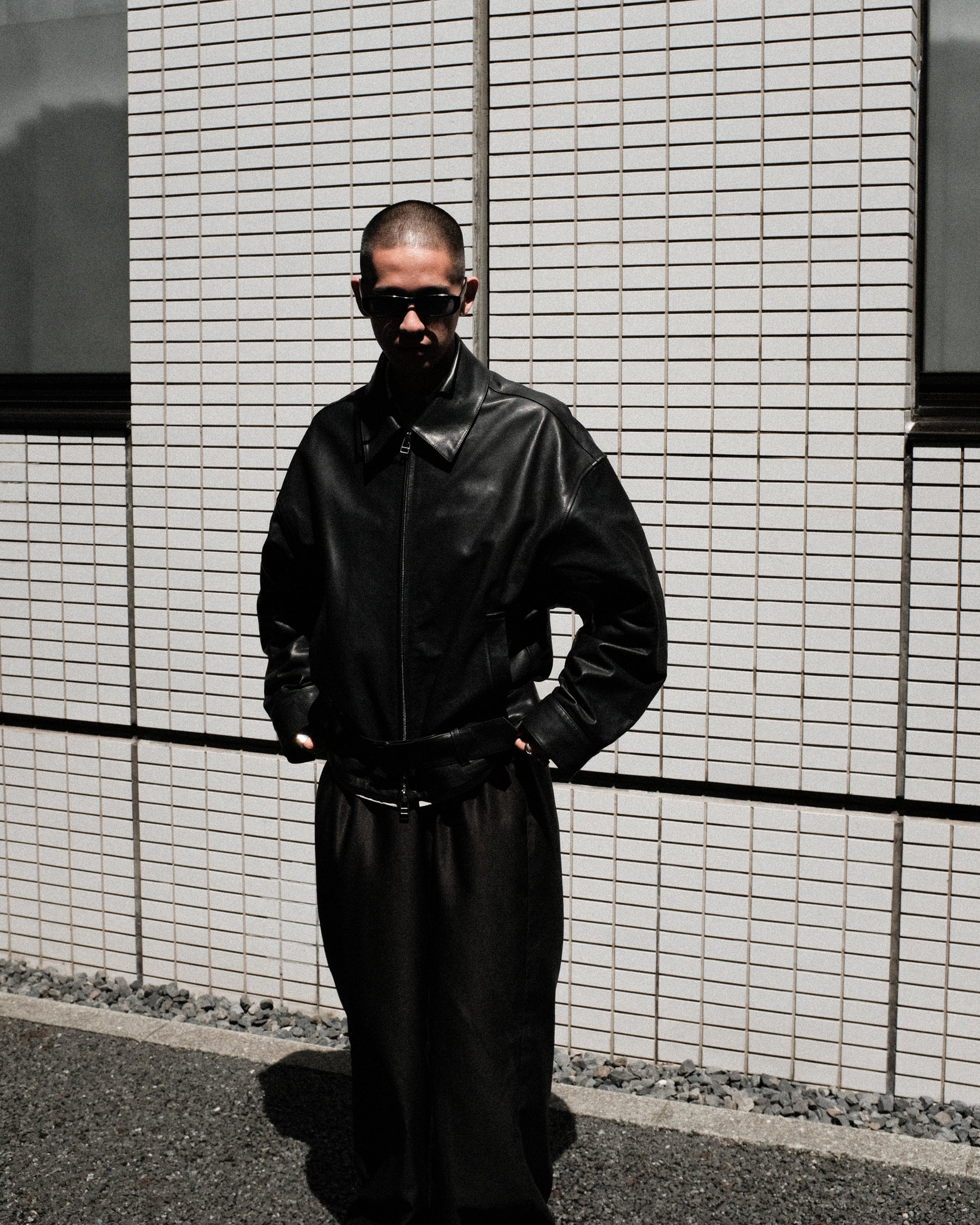 SOSHIOTSUKI / LEATHER BLOUSON BLACK