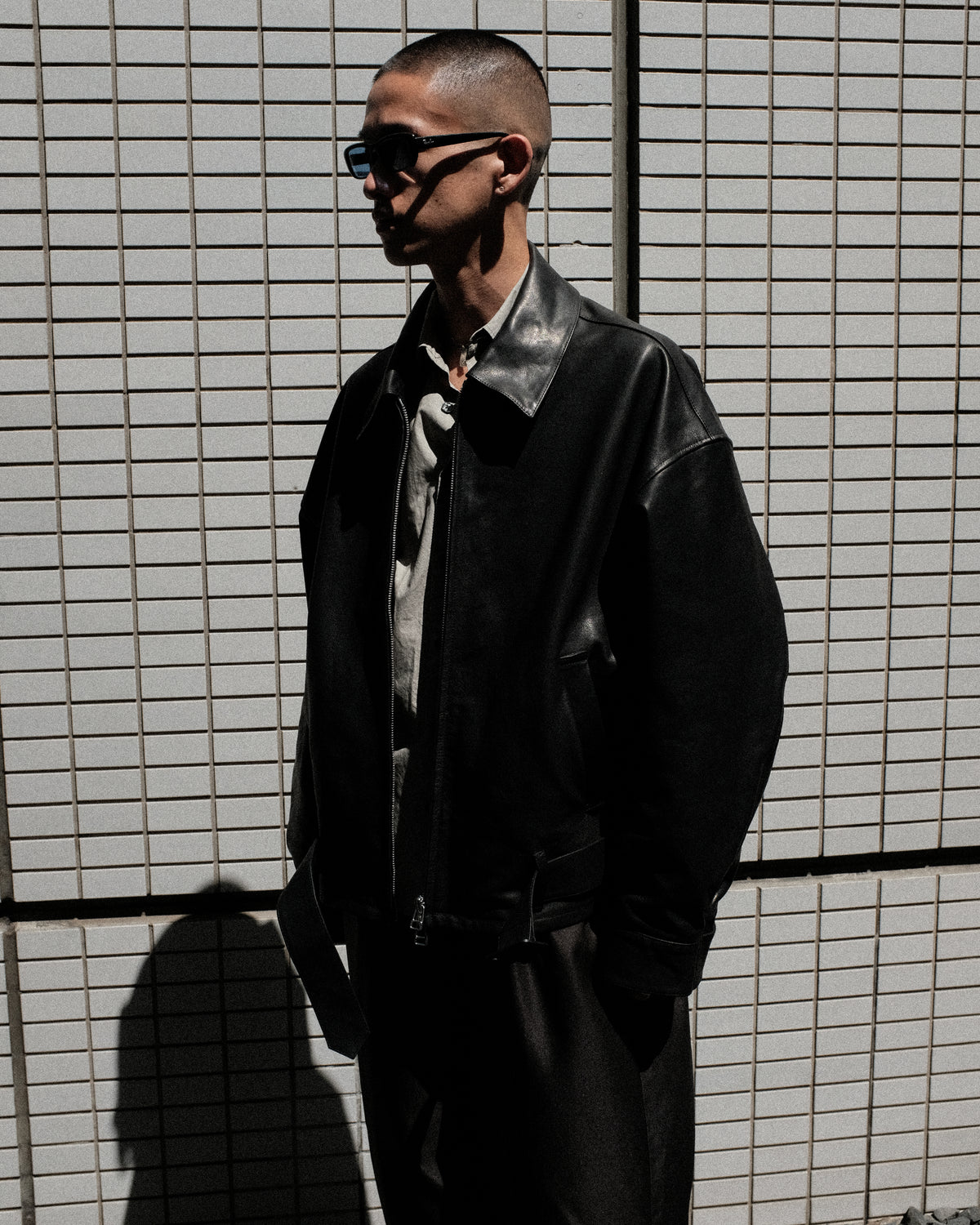 SOSHIOTSUKI / LEATHER BLOUSON BLACK