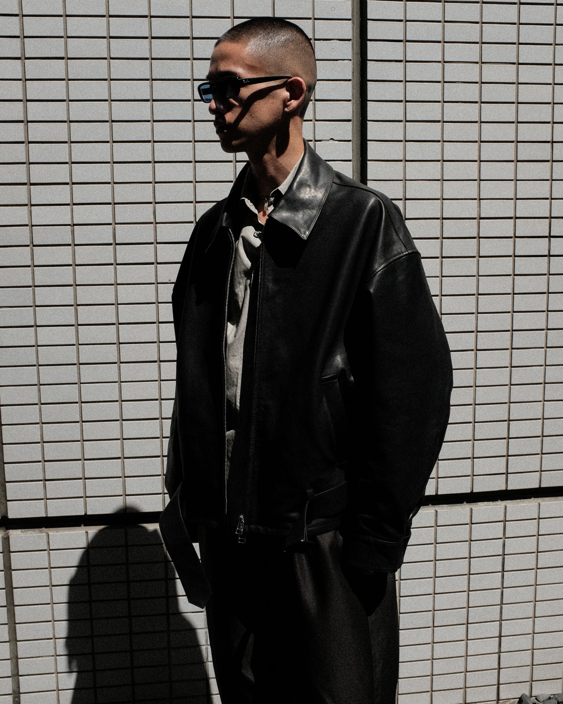 SOSHIOTSUKI / LEATHER BLOUSON BLACK