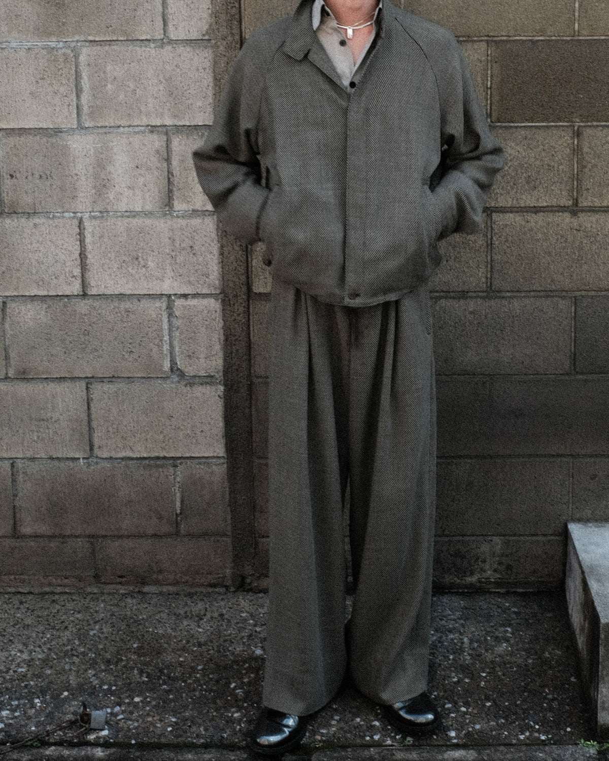 SOSHIOTSUKI / TRUCKER JACKET DOBBY GREY