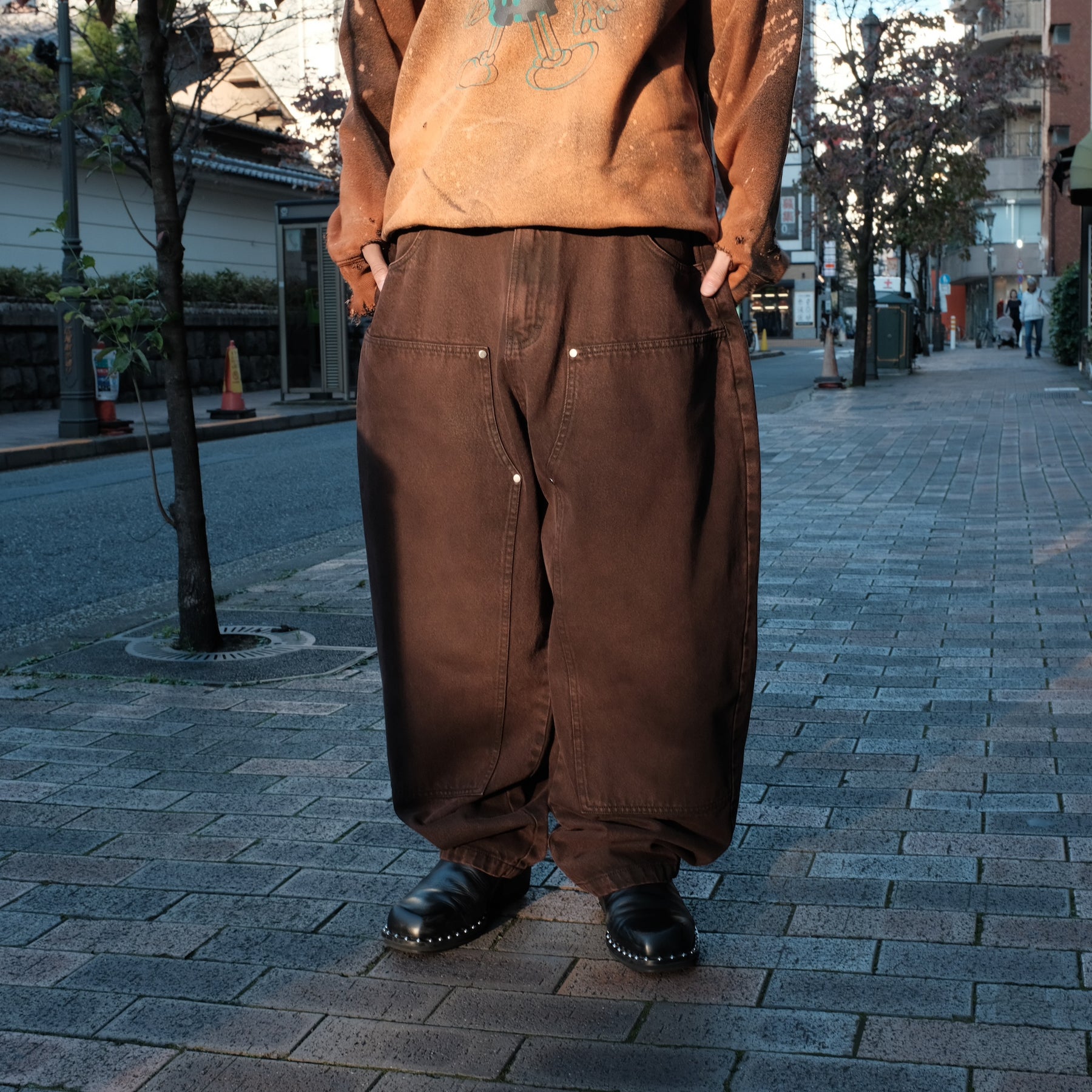 INTODUSK / EDGE REINFORCED JEAN WASHED BROWN