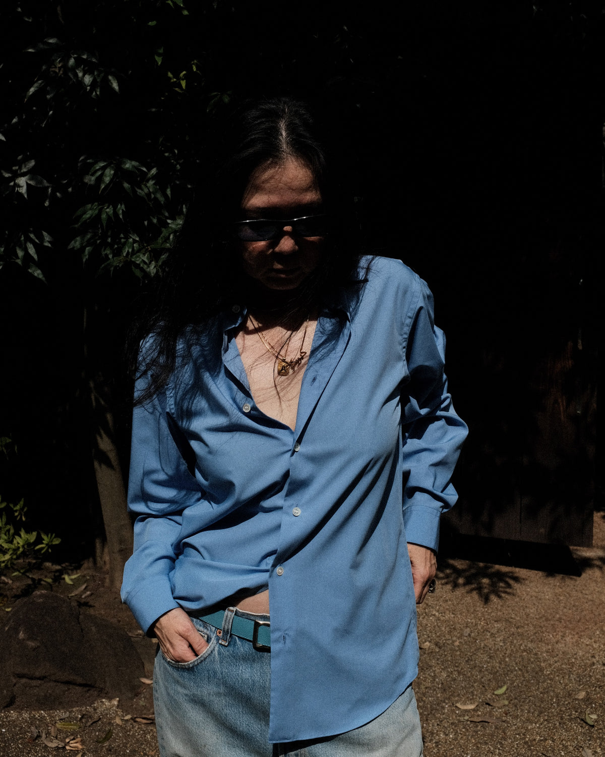 SOSHIOTSUKI / MANICA CAMICIA DRESS SHIRT SAXE