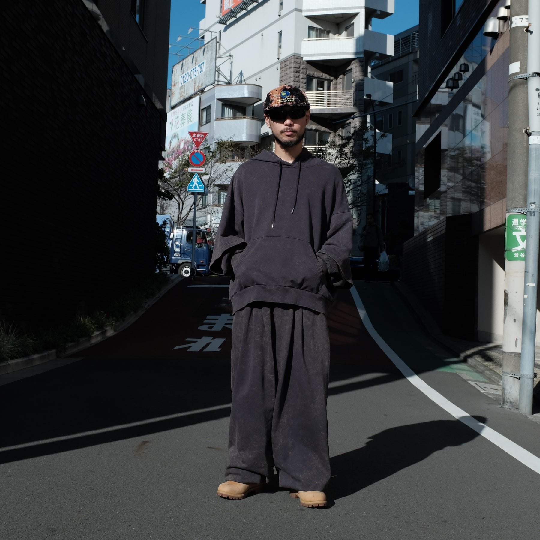 INTODUSK / GATHER DRAWSTRING SWEAT PANT WASHED NAVY