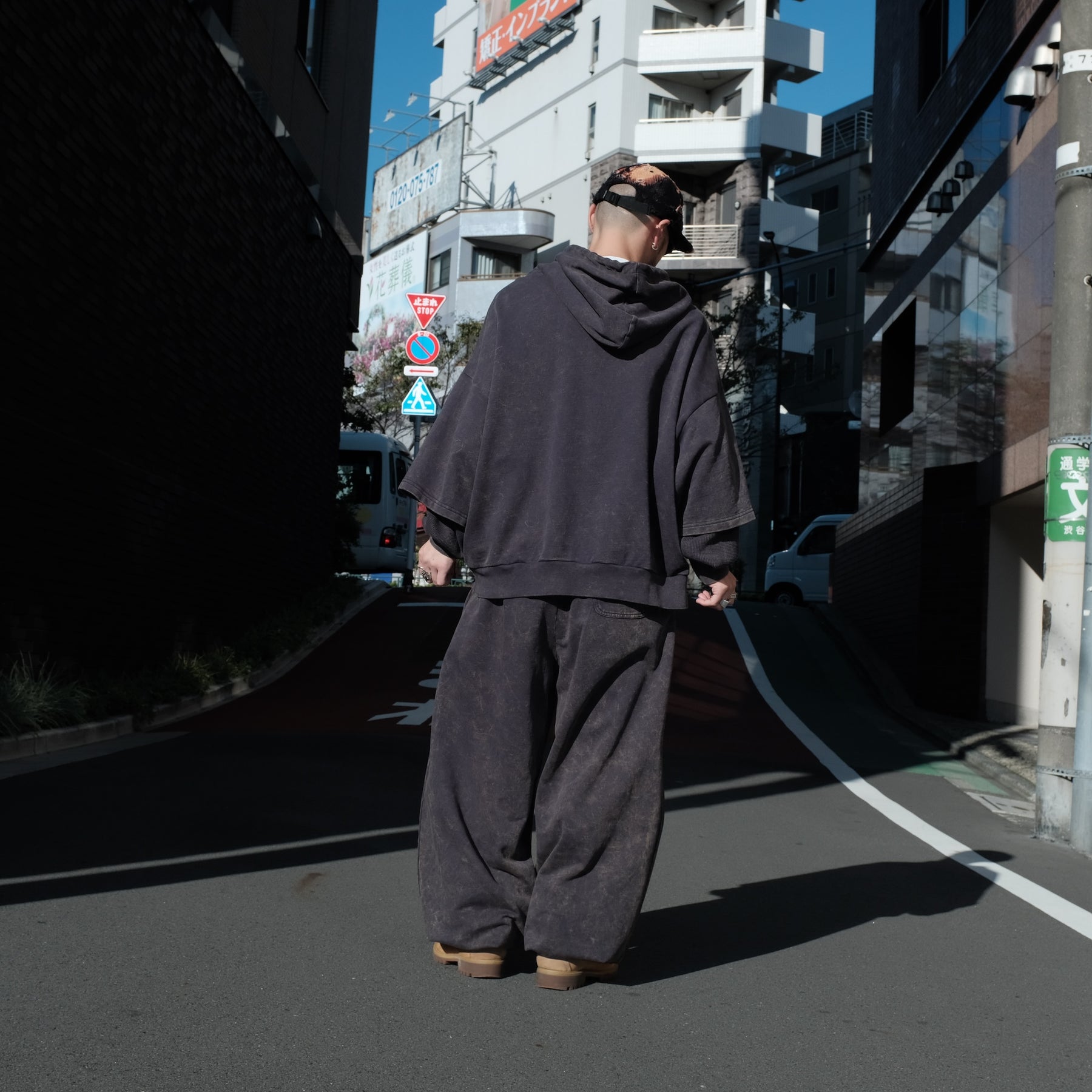 INTODUSK / GATHER DRAWSTRING SWEAT PANT WASHED NAVY