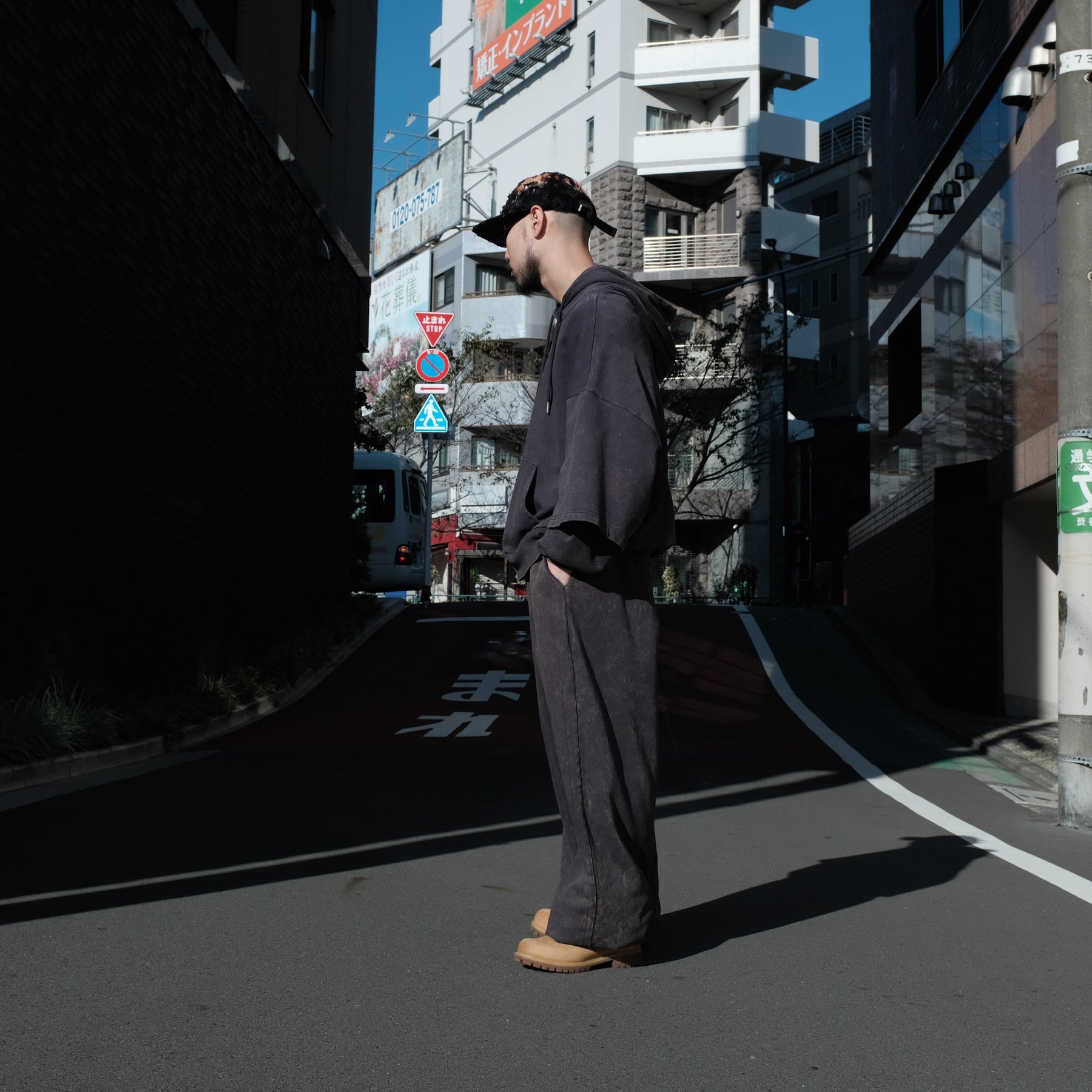 INTODUSK / GATHER DRAWSTRING SWEAT PANT WASHED NAVY