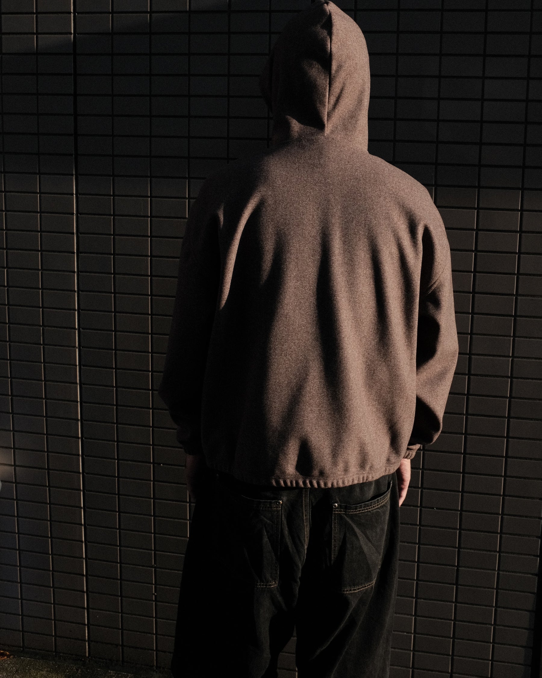 JEONGLI / HOODIE HYBRID WOOL BROWN