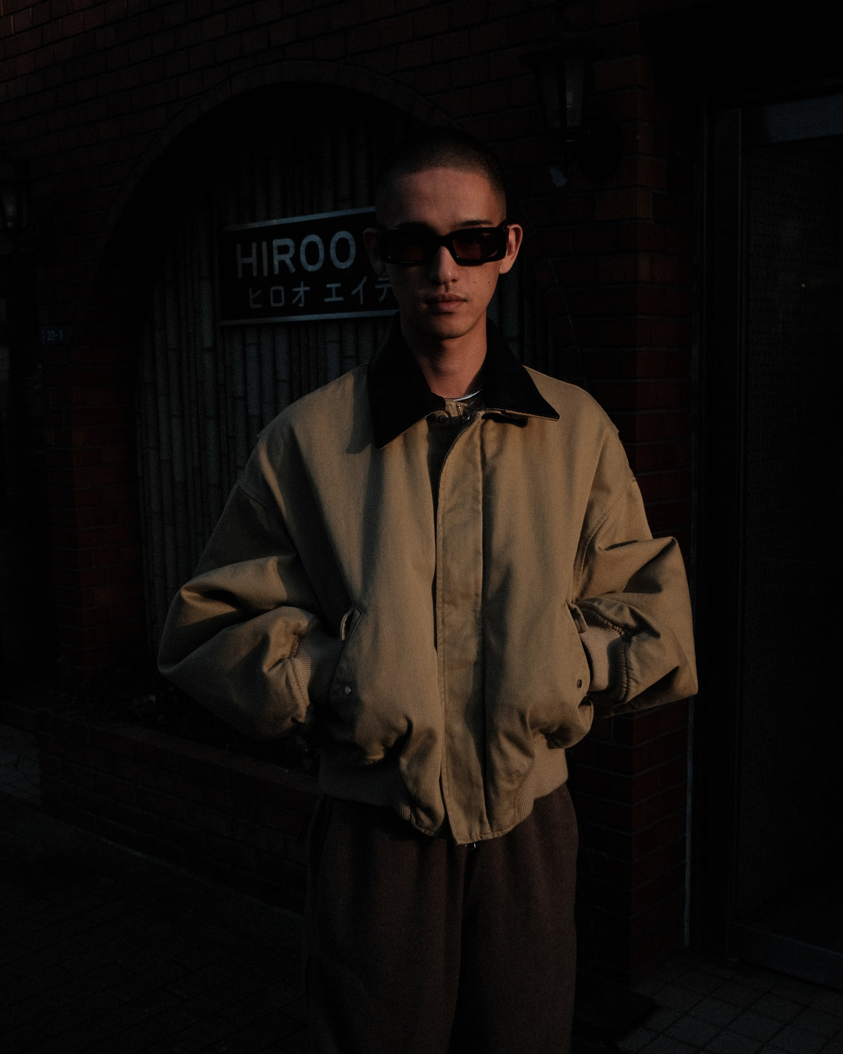 <span style="color: #f50b0b;">Last One</span> ROTOL / Sulfur Dye Twill Work Blouson KHAKI