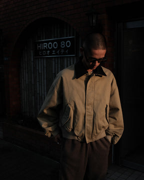 <span style="color: #f50b0b;">Last One</span> ROTOL / Sulfur Dye Twill Work Blouson KHAKI