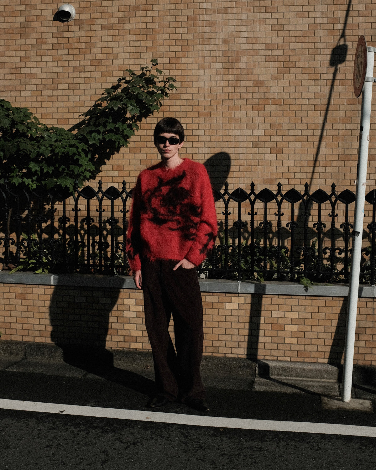 1313 SELAH / ROSE RAGLAN CREWNECK RED