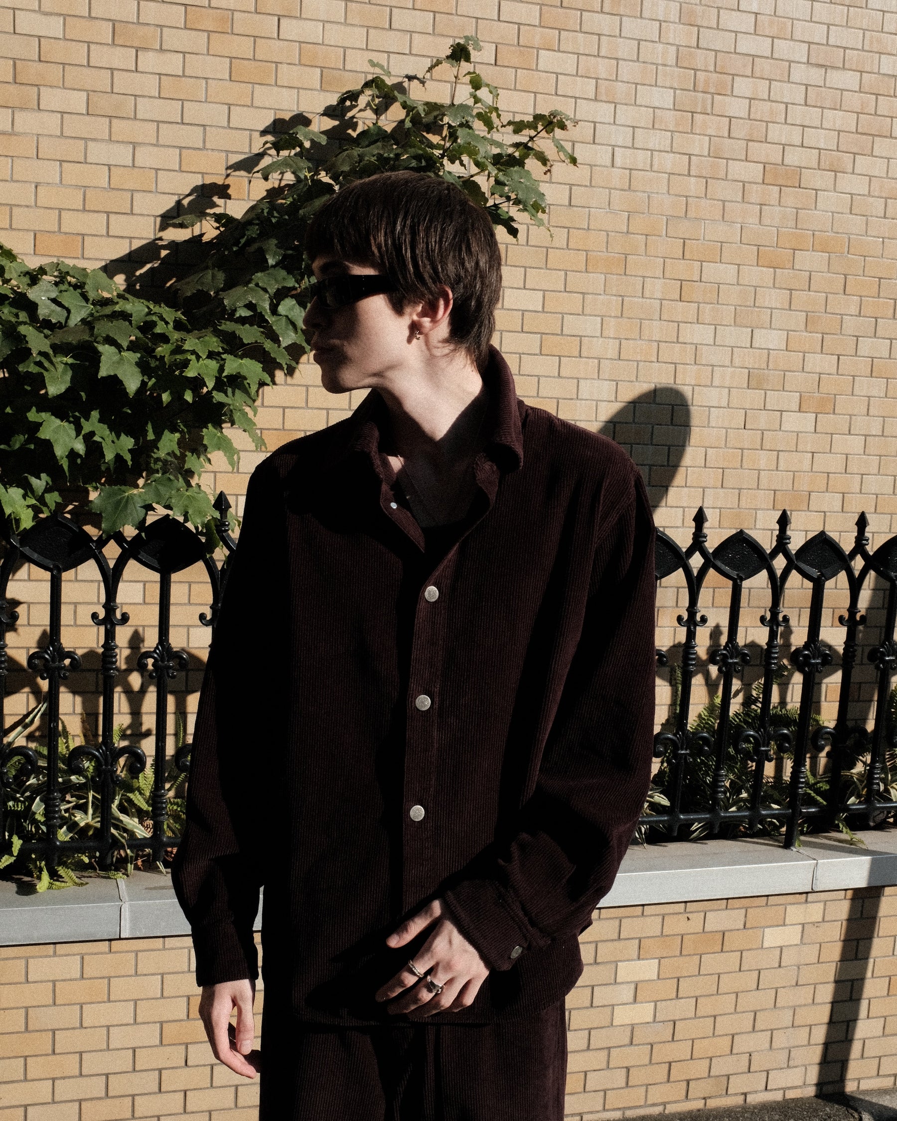 1313 SELAH / DANI CORDUROY SHIRT BURGUNDY