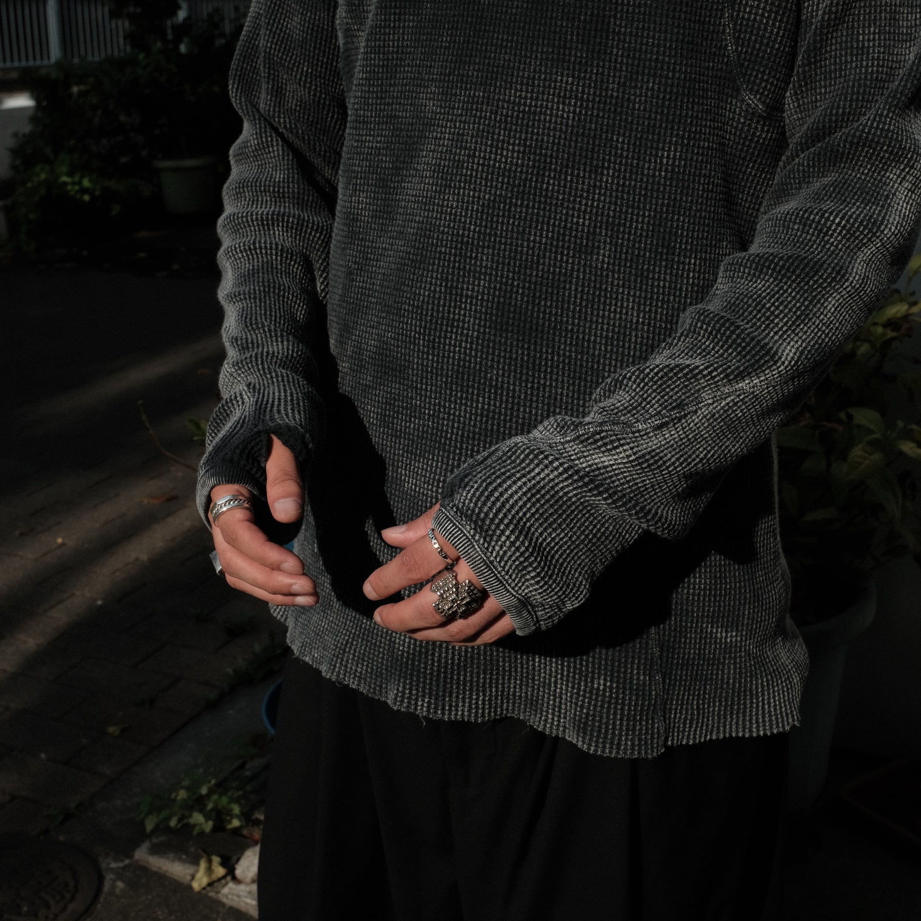 ROTOL / X LONG SLEEVE TEE CHARCOAL