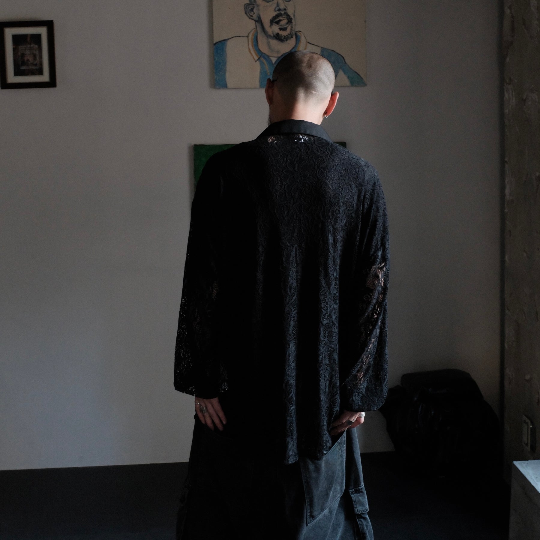 INTODUSK / LACE SHIRT BLACK