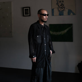 INTODUSK / LACE SHIRT BLACK