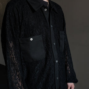 INTODUSK / LACE SHIRT BLACK