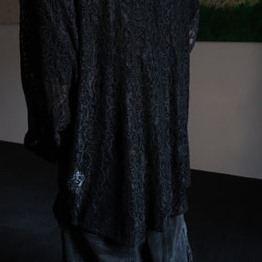 INTODUSK / LACE SHIRT BLACK