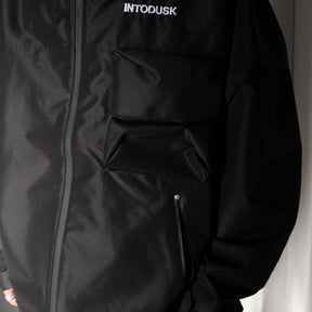 <span style="color: #f50b0b;">Last One</span> INTODUSK / SHELL COATING JACKET BLACK