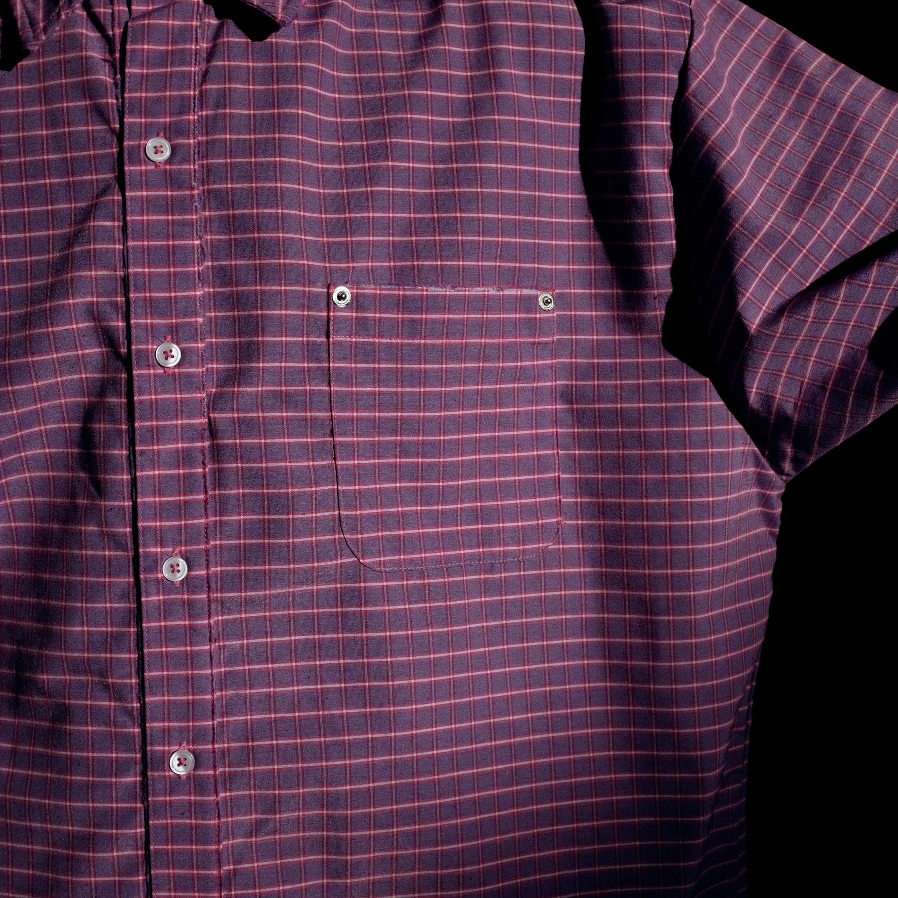 <span style="color: #f50b0b;">Last One</span> INTODUSK / PLAID DAMEGED SHIRT PINK PLAID