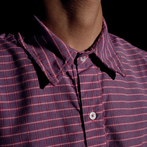 <span style="color: #f50b0b;">Last One</span> INTODUSK / PLAID DAMEGED SHIRT PINK PLAID