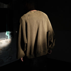 <span style="color: #f50b0b;">Last One</span> INTODUSK / DISTRESSEDRAGLANSLEEVESWEAT WASHED FOREST NIGHT