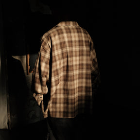 INTODUSK / DISCIPLE PLAID SHIRT BEIGE PLAID