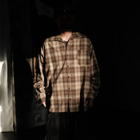INTODUSK / DISCIPLE PLAID SHIRT BEIGE PLAID