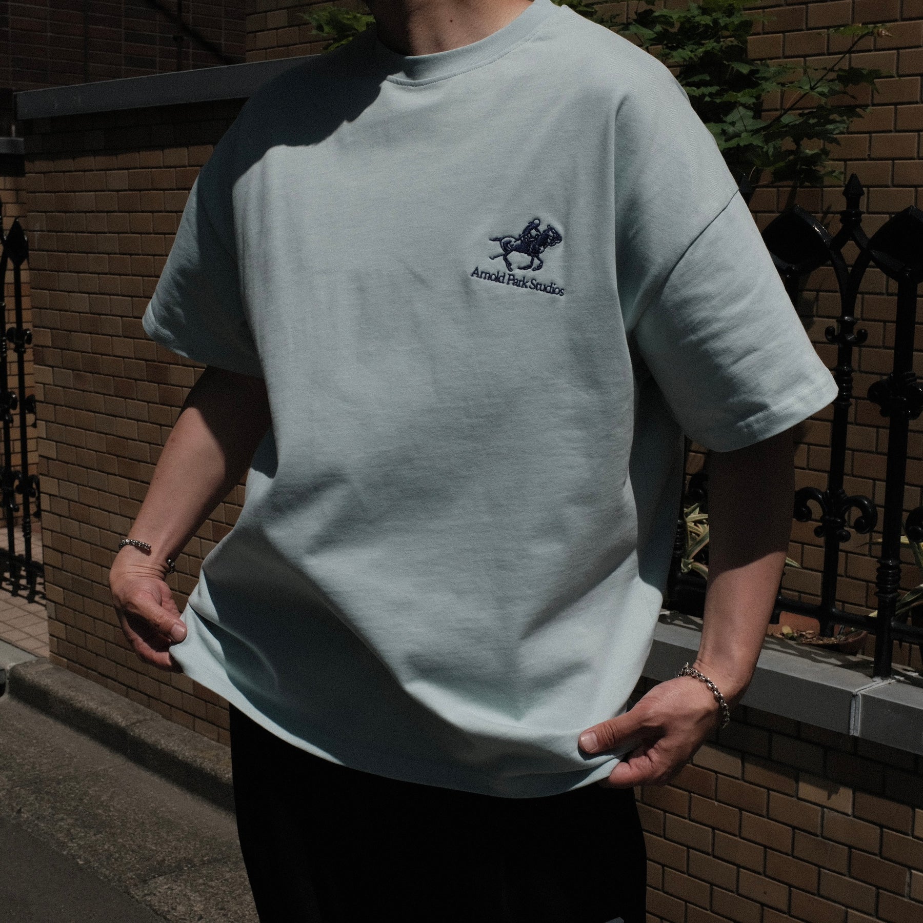 ARNOLD PARK STUDIOS / PONY LOGO SS T ICE BLUE