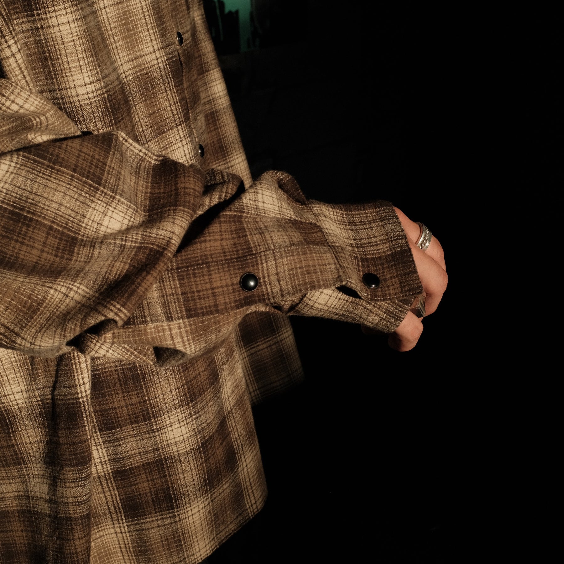 INTODUSK / DISCIPLE PLAID SHIRT BEIGE PLAID