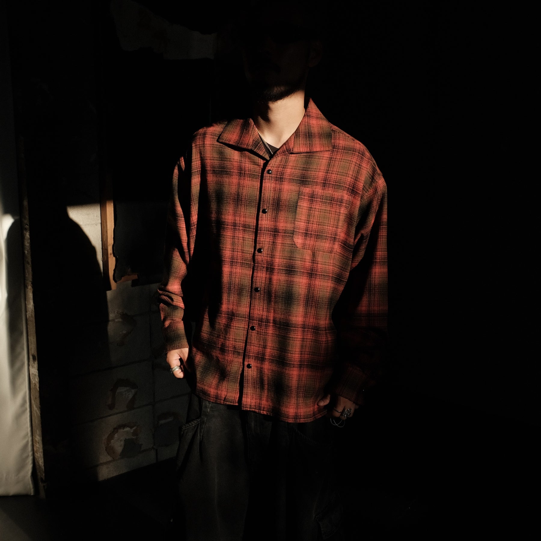 <span style="color: #f50b0b;">Last One</span> INTODUSK / DISCIPLE PLAID SHIRT ORANGE PLAID