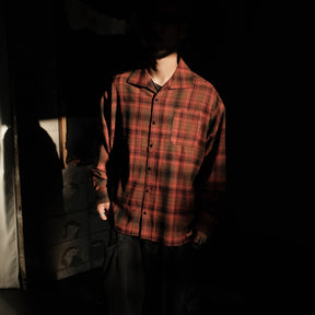 <span style="color: #f50b0b;">Last One</span> INTODUSK / DISCIPLE PLAID SHIRT ORANGE PLAID