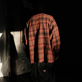 <span style="color: #f50b0b;">Last One</span> INTODUSK / DISCIPLE PLAID SHIRT ORANGE PLAID