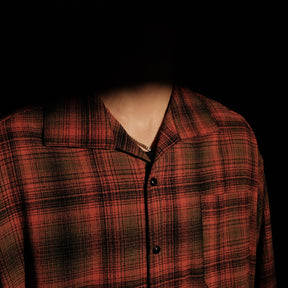 <span style="color: #f50b0b;">Last One</span> INTODUSK / DISCIPLE PLAID SHIRT ORANGE PLAID