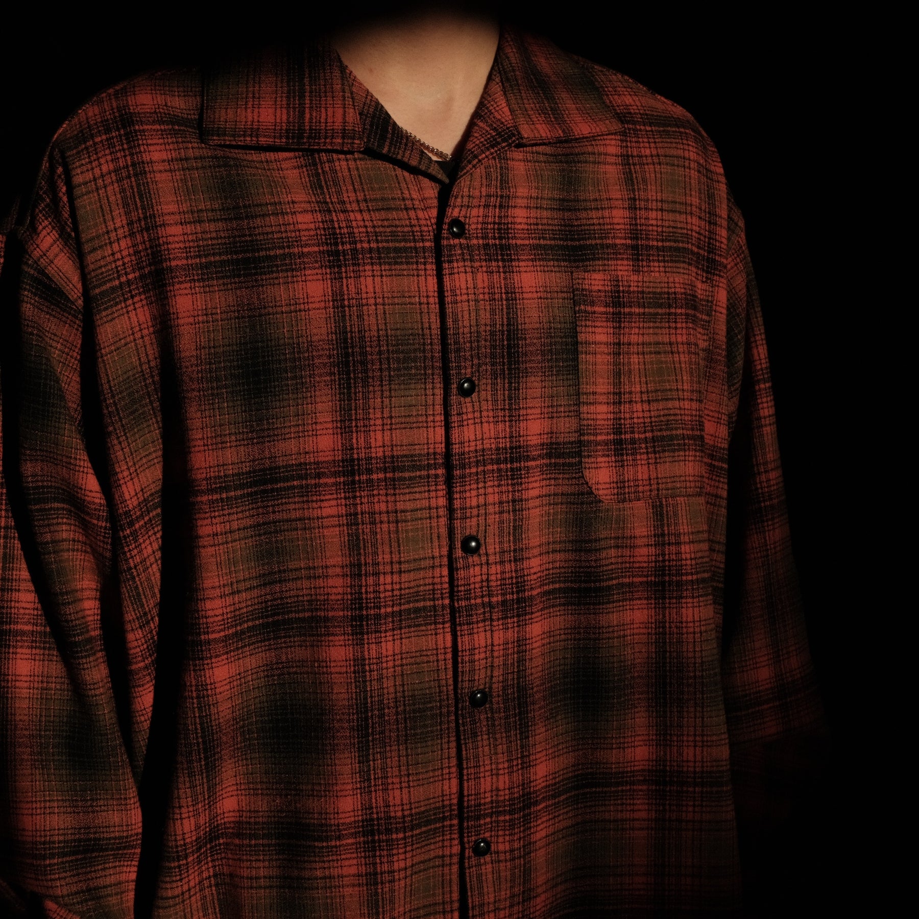 <span style="color: #f50b0b;">Last One</span> INTODUSK / DISCIPLE PLAID SHIRT ORANGE PLAID