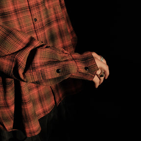 <span style="color: #f50b0b;">Last One</span> INTODUSK / DISCIPLE PLAID SHIRT ORANGE PLAID