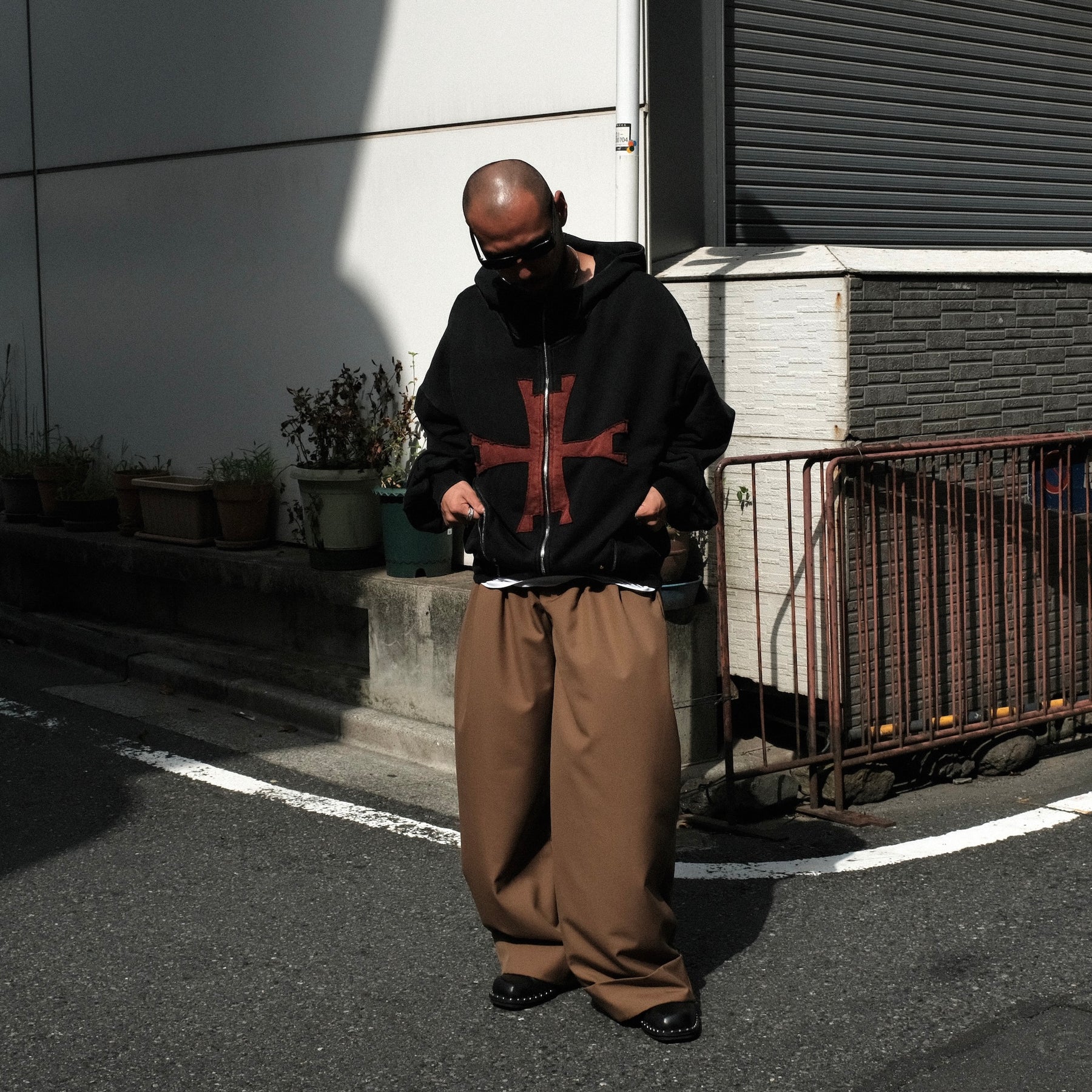 LUXENBURG / FRIAR HOODIE ZIP - TEMPLAR COAL WINE