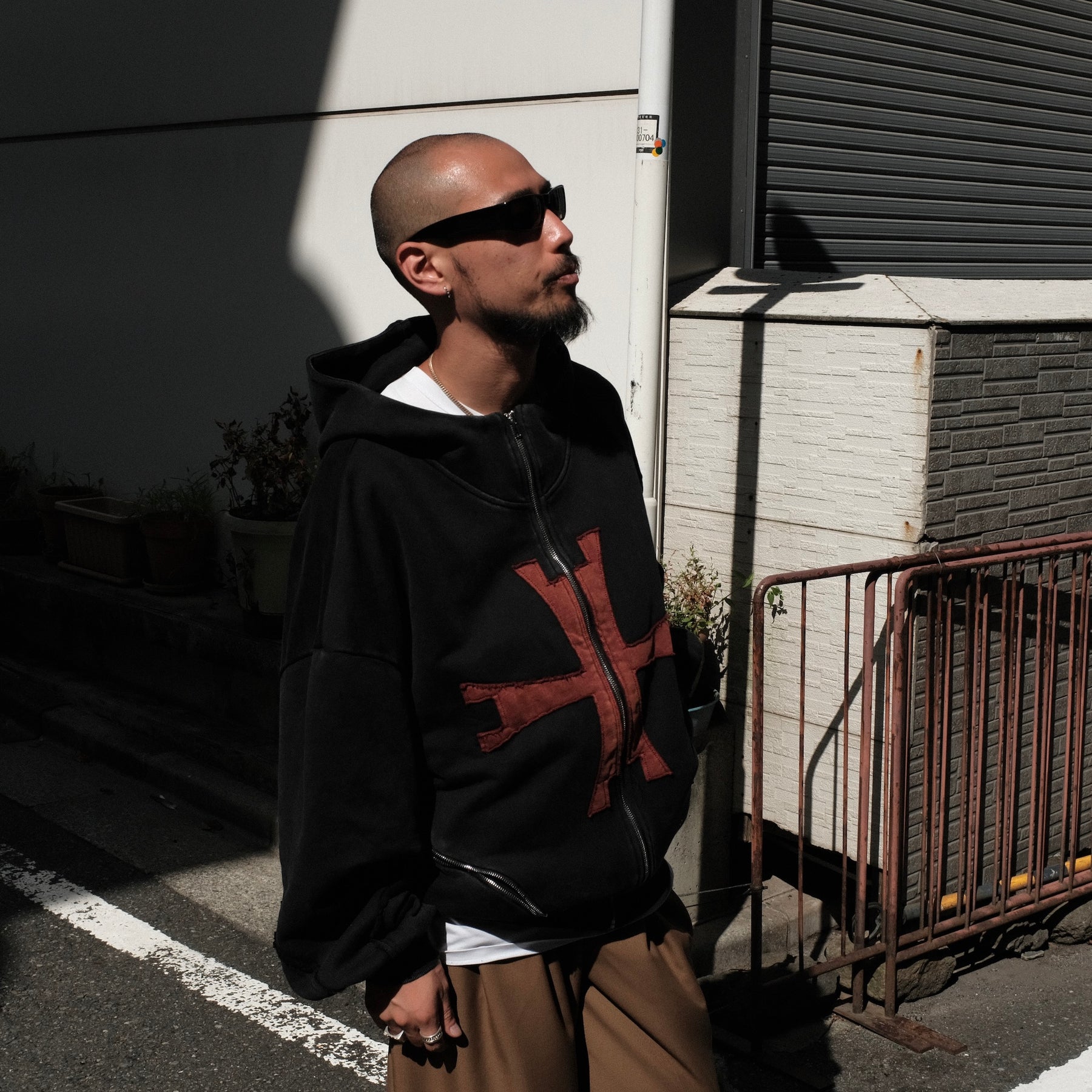 LUXENBURG / FRIAR HOODIE ZIP - TEMPLAR COAL WINE