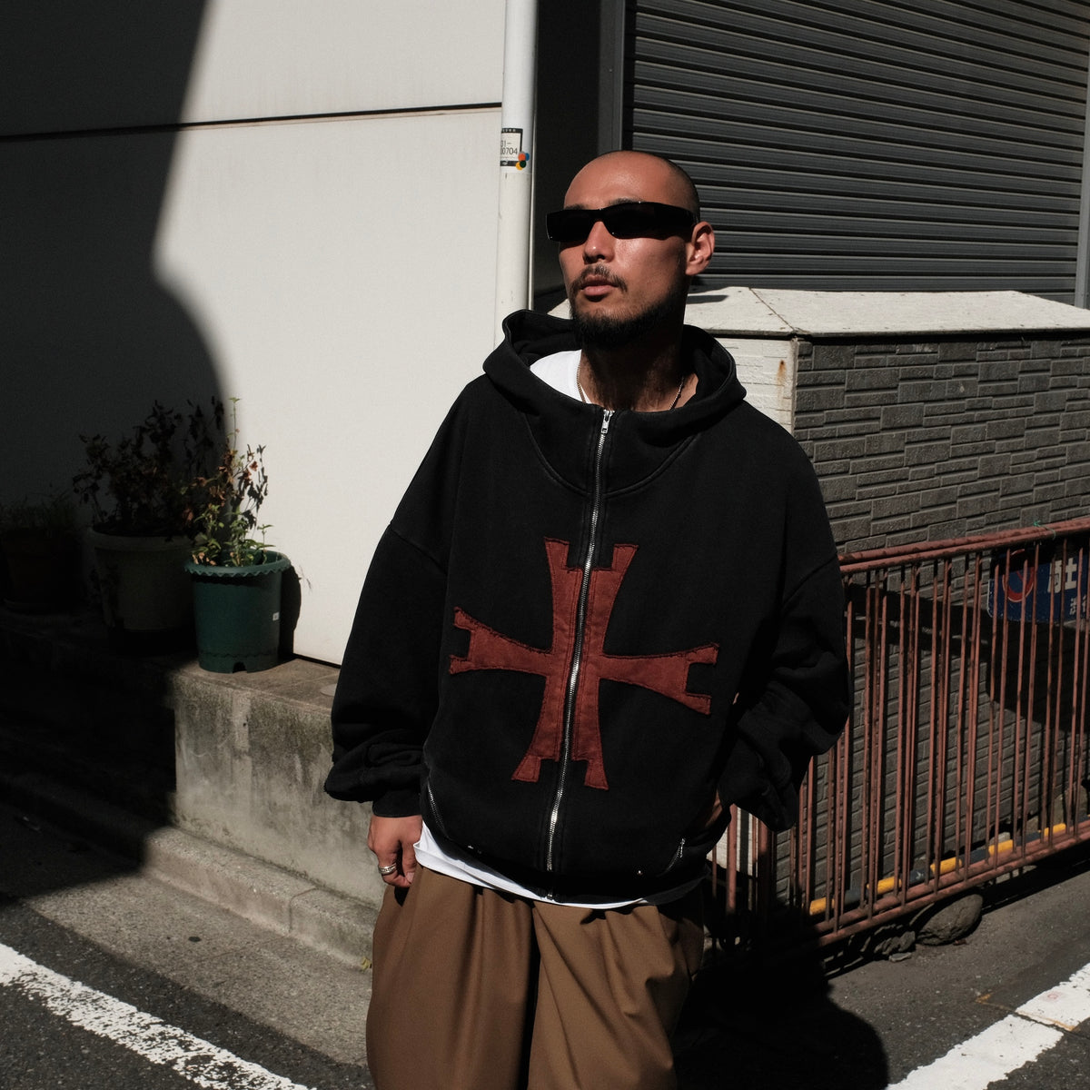 LUXENBURG / FRIAR HOODIE ZIP - TEMPLAR COAL WINE