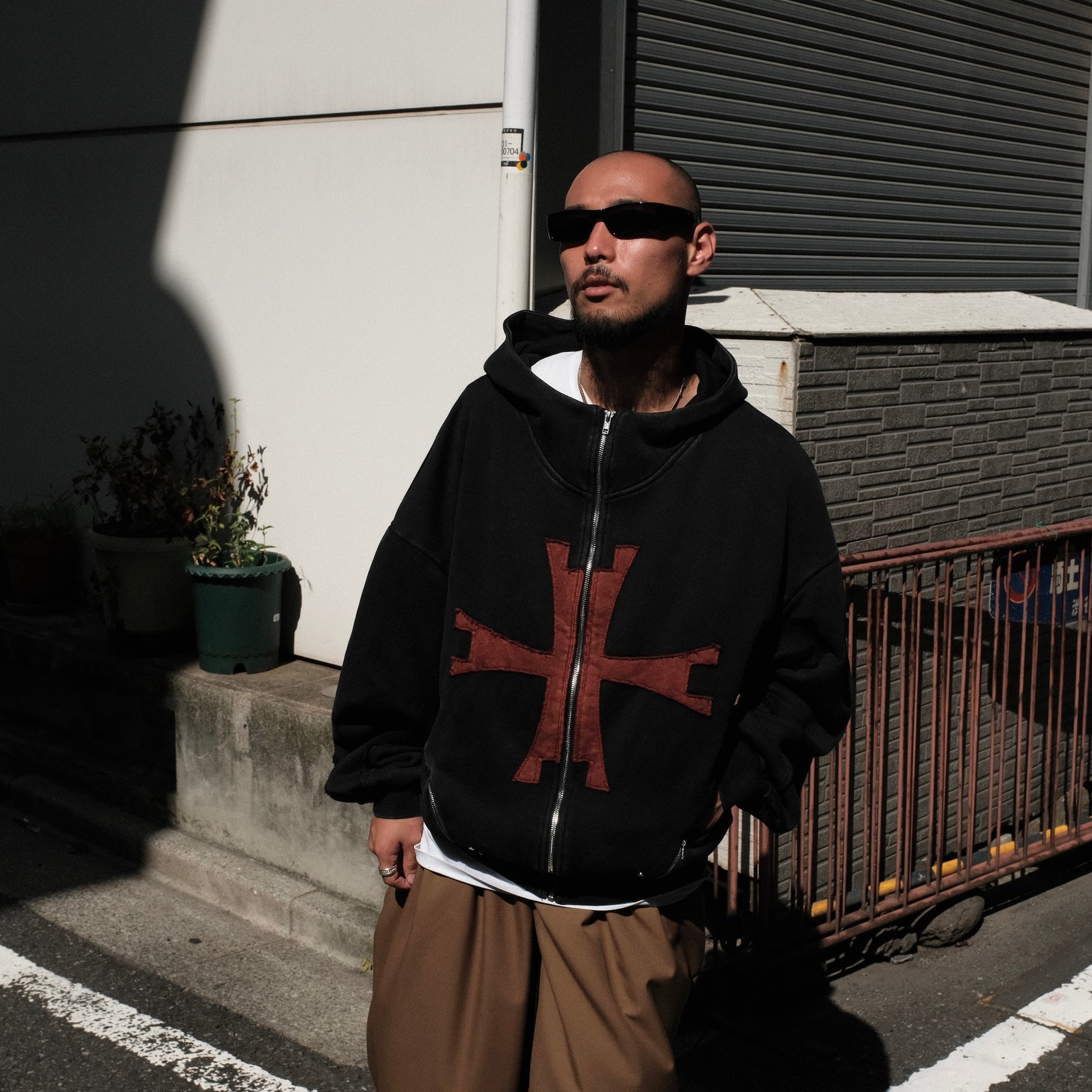 LUXENBURG / FRIAR HOODIE ZIP - TEMPLAR COAL WINE