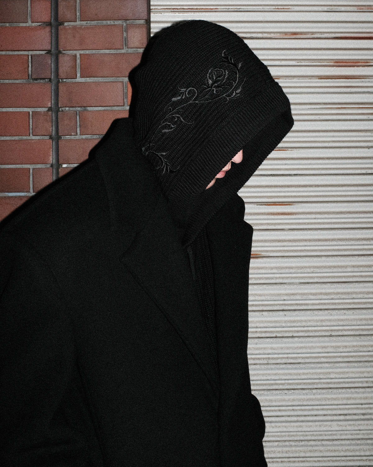 1313 SELAH / RAGLAN HOOD CARDIGAN BLACK