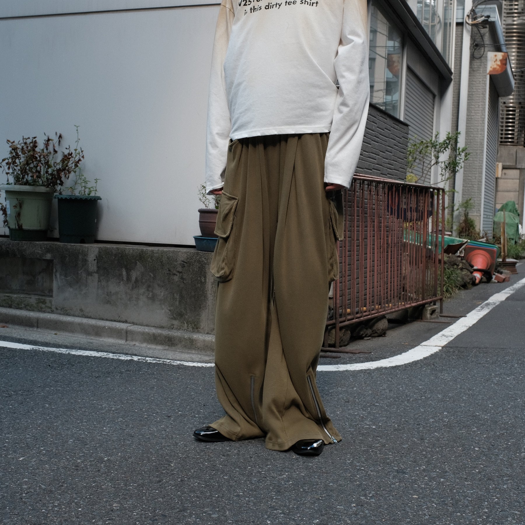 <span style="color: #f50b0b;">Last One</span> INTODUSK / CARGO RIBKNIT PANT OLIVE NIGHT ORGANIC