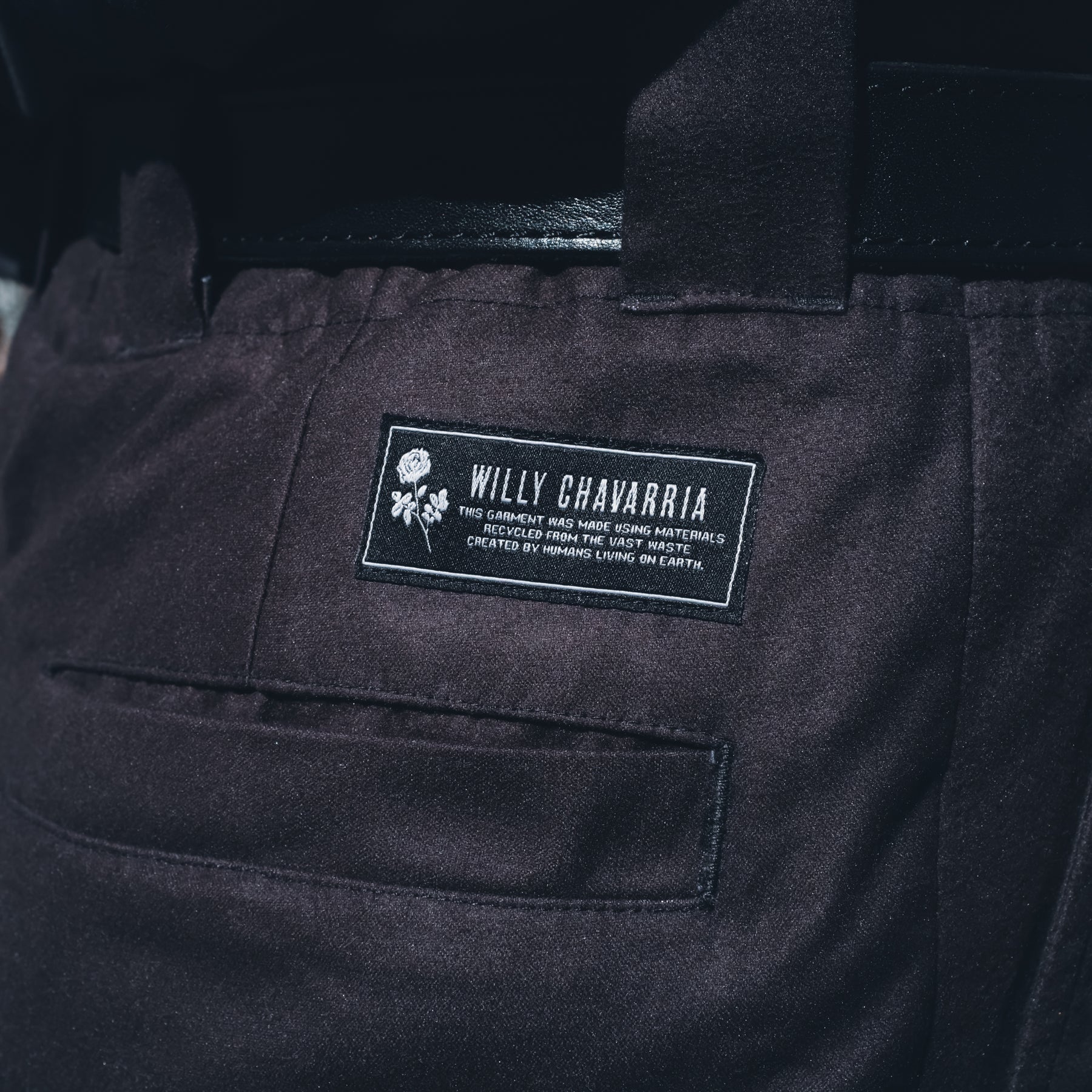 WILLY CHAVARRIA / PLEATED TROUSERS BLACK