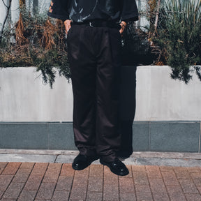 WILLY CHAVARRIA / PLEATED TROUSERS BLACK