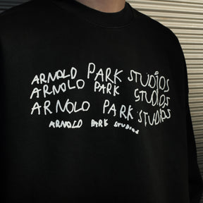 ARNOLD PARK STUDIOS / IMAGINARY FRIENDS CREW NECK FADED BLACK