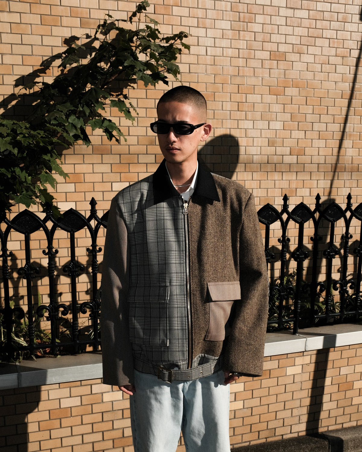<span style="color: #f50b0b;">Last One</span> TENDER PERSON / MIXING WOOL BOMBER JACKET
