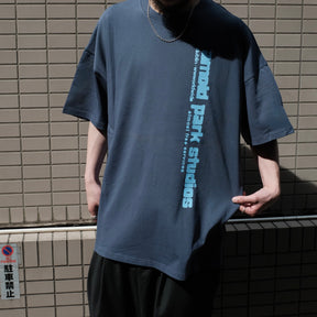 ARNOLD PARK STUDIOS / RAIN MAN SHORT SLEEVE NAVY