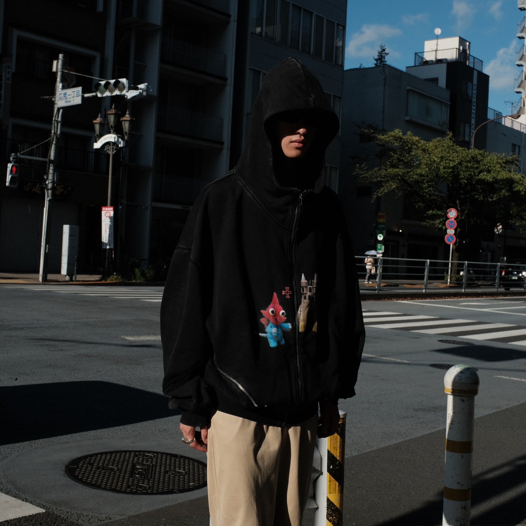 LUXENBURG / FRIAR HOODIE ZIP - GOOBAB COAL